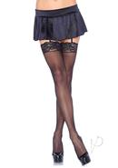 Sheer Thigh High W/lace Top Os Black