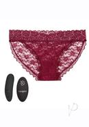 Remote Control Lace Panty Set S/m Red