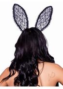 Ruffle Bunny Ears O/s Black